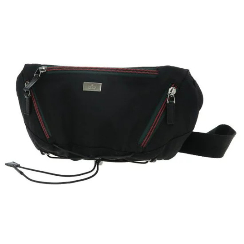 Gucci Sherry Line waist bag web along zipper Black